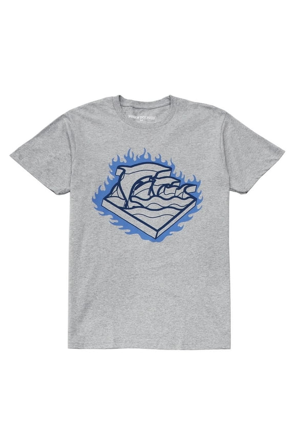 Men's Slow Burn Tee T-Shirt (Small, Heather Grey)