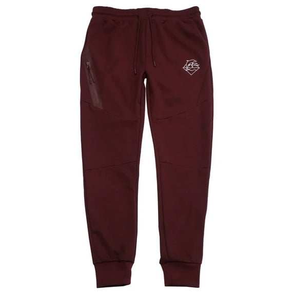 Pink Dolphin Men's Wave Activewear Jogger Sweatpants (X-Large, Burgundy/White)