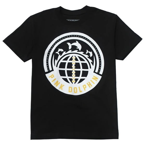 Pink Dolphin Men's Worldwide Wave Tee T-Shirt - Black (Medium)