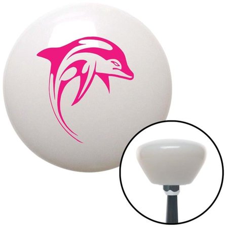 Pink Dolphin White Retro Shift Knob with M16 x 1.5 Insert Shifter Auto Manual Brody