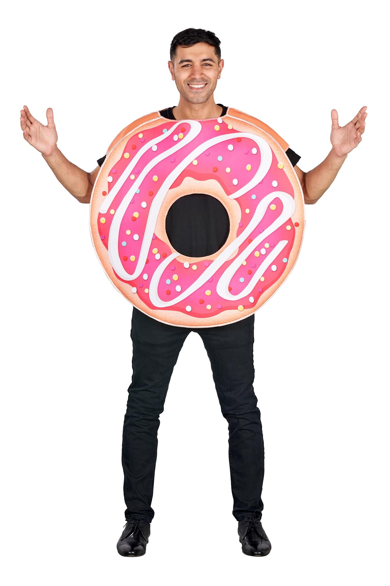 Pink Donut Adult Costume with Sprinkles | One Size