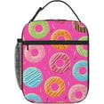 thumbnail image 1 of Pink Donut Lunch Bag For Men Women Insulated Lunch Box For Office Work Picnic Leak-Proof Cooler Bag, 1 of 6