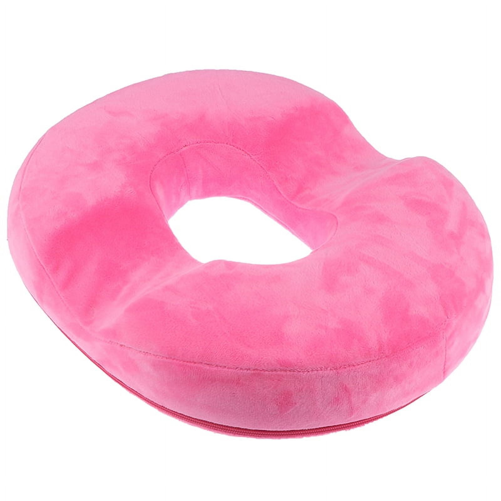 (Pink) Donut Pillow Pain Relief Hemorrhoid Tailbone Cushion Support