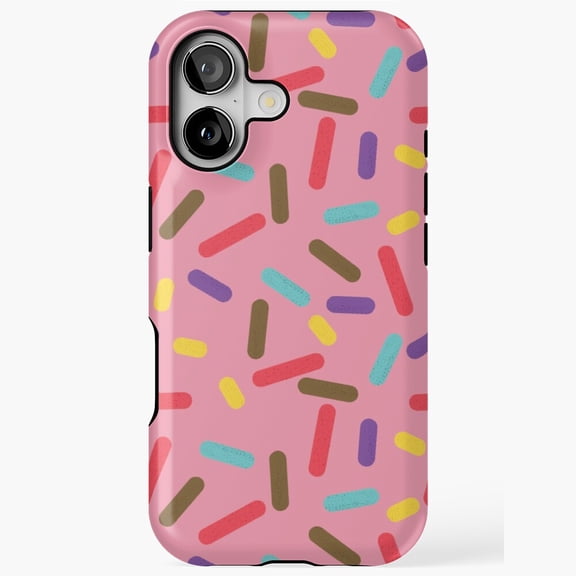 Pink Donut Sprinkles Sweet Dessert Pattern iPhone Case 17 16 15 14 13 12 11 Pro Max