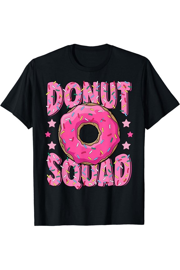 Pink Donut Squad Sprinkles Donut Lover Matching Donut Party T-Shirt