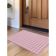 thumbnail image 1 of Pink Door Mat&nbsp;Indoor Outdoor Entrance, Non Slip Small Rug for Kitchen Bathroom Entryway Rug, Grid Checkered Plaid Gingham Lattice Trellis Washable Doormat Floor Mat 16x24 Inch, 1 of 8