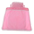 thumbnail image 1 of Pink Dotted Bedding Set Pillow, Mattress & Comforter for Doll Decor, 1 of 8