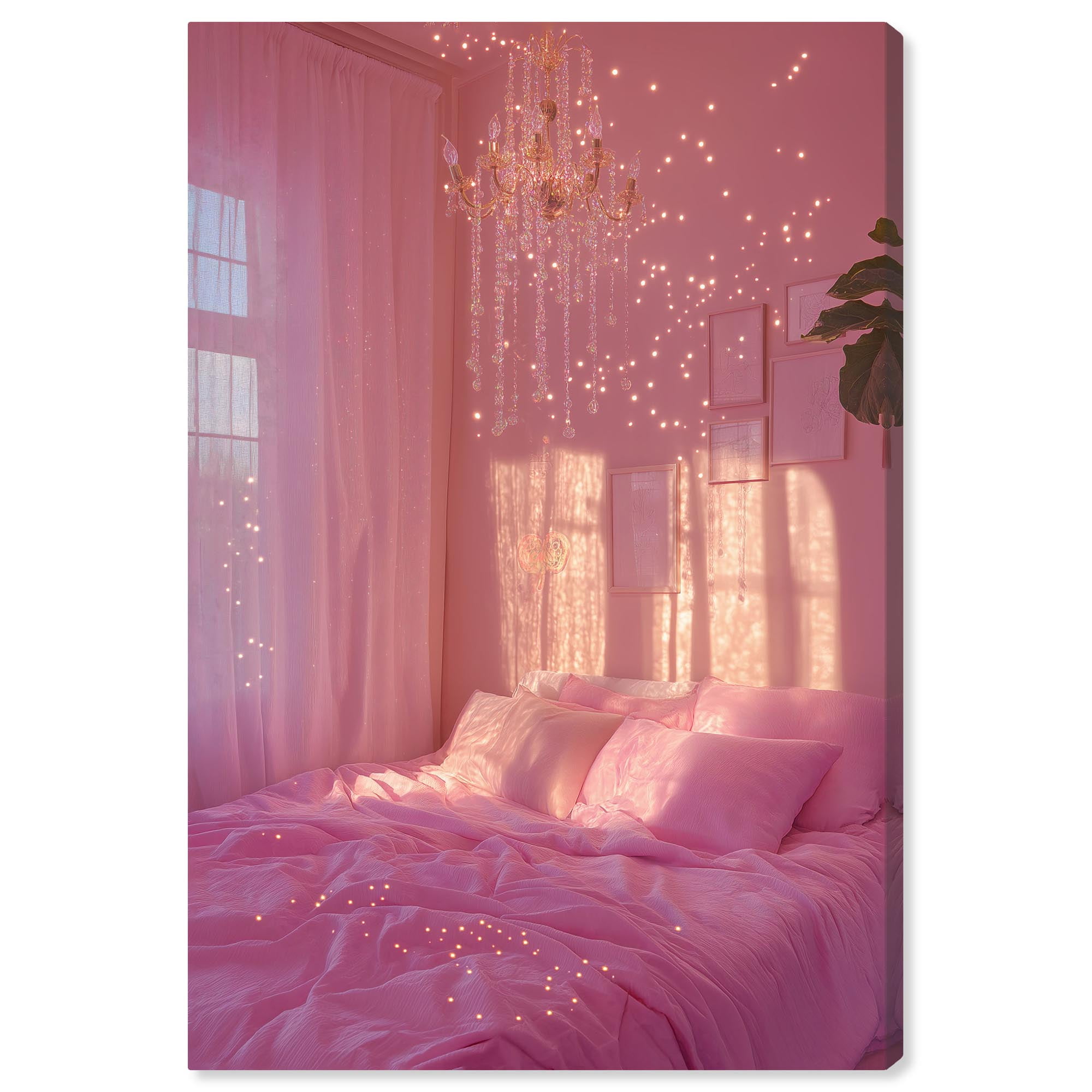 Pink Dream Room Gallery Wrapped Canvas Wall Art, 24" x 36"