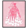 thumbnail image 1 of Pink Dress and Bow Canvas Fashion Prints by Art Remedy, Black Frame, 16" x 24", 1 of 7