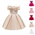 thumbnail image 1 of Pink Dress for Girls Elegant Off Shoulder Pleated Dress – Thin Strap with Ruffled Bodice, Sophisticated Recital Dress for Piano Solo & Formal Events, 1 of 8