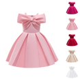 thumbnail image 1 of Pink Dress for Girls Elegant Off Shoulder Pleated Dress – Thin Strap with Ruffled Bodice, Sophisticated Recital Dress for Piano Solo & Formal Events, 1 of 8