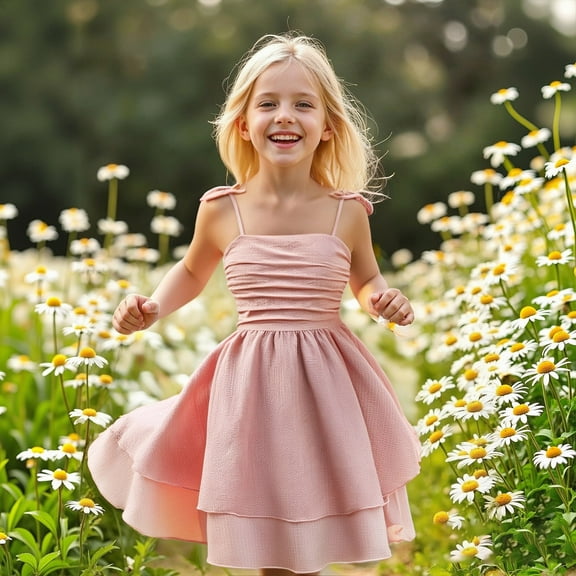 Pink Dresses for Girls Spaghetti Strap Kids Formal Dresses for Girls Girls Wedding Dress Girls Hallowmas Outfit 10 Years