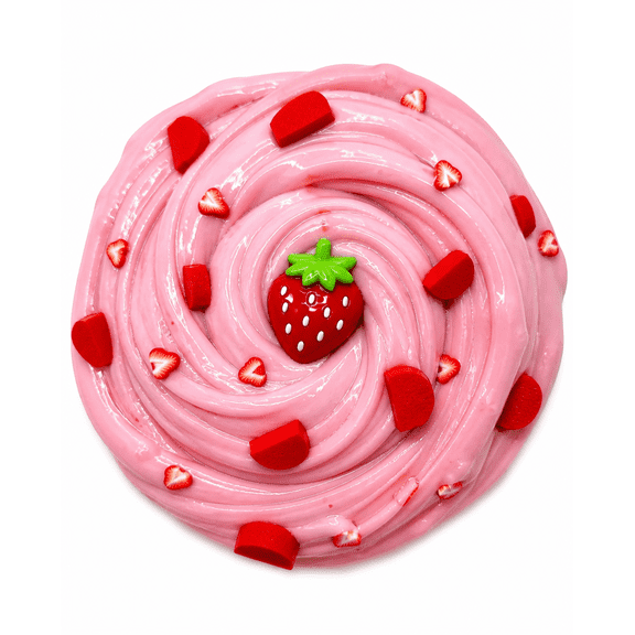 Hoshimi Slimes Pink Drink Thick Glossy Slime, Strawberry Coconut Scent, 8 oz