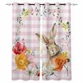 thumbnail image 1 of Pink Easter Blackout Curtains 96 Inch Length 2 Panels Set, Bunny Spring Floral Checkered Full Shading Curtains for Windows, Blackout Curtains for Bedroom Living Room 52"x96", 1 of 8