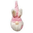 thumbnail image 1 of Pink Easter Bunny Ear Hat Gnome Plush Sitter Figurine Rabbit 12 Inch New, 1 of 2