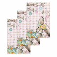 thumbnail image 1 of Pink Easter Bunny Kitchen Dish Towels for Drying Dishes Set of 3, Spring Easter Eggs Floral Buffalo Plaid Waffle Weave Microfiber Hand Tea Bathroom Towels Quick Dry & Absorbent Towel 15.7x23.6, 1 of 7