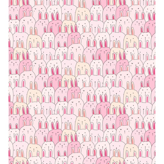 Pink Easter Bunny Pattern Edible Image Chocolate Transfer Sheet, by Tnct.