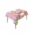 thumbnail image 1 of Pink Easter Bunny Rectangle Tablecloth, Spring Easter Eggs Chicken Floral Plaid Waterproof & StainResistant Tablecloth, Washable Oil-proof Table Cover for Dining/Party/Wedding/Camping/Buffet 60x84 In, 1 of 9