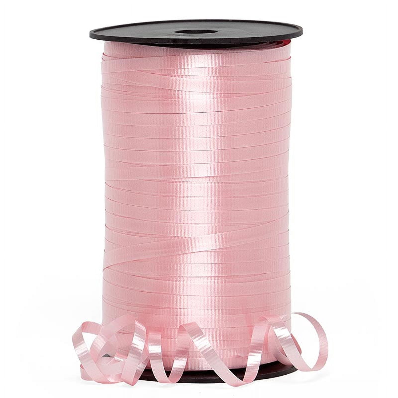 Crimped Ribbon Baby Pink Crimped Curling Ribbon - 500 Yards, 3/16