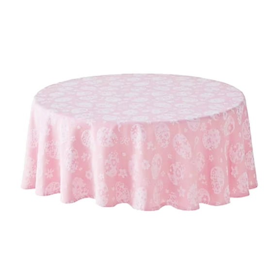 Liberty Modern Spring Easter Eggs Pink Cotton/Polyester Tablecloth (70 Round)