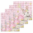 thumbnail image 1 of Pink Easter Kitchen Dish Towels for Drying Dishes Set of 4, Spring Easter Bunny Eggs Floral Buffalo Plaid Waffle Weave Microfiber Hand Tea Bathroom Towels Quick Dry & Absorbent Towel 12x12, 1 of 7
