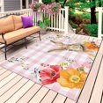 thumbnail image 1 of Pink Easter Outdoor Rug 6x9 Ft, Non Slip Washable Area Rug, Bunny Spring Floral Checkered Patio Rugs Carpet Runner, Large Floor Mat for Indoor/Outdoor Deck Porch Camping, 1 of 8