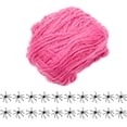 thumbnail image 1 of Pink Elastic Cobweb Halloween Decor, Stretchy Spider Web with Fake Spiders for Haunted House Party, 1 of 8