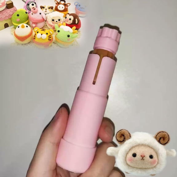 Pink Electric Felting Needle Machine Kit, Electric Wool Felting Tool with 1-7 needles Speed adjustable, Easy To Change Needle, Needle Felting Machine, Motor Stroke 2cm, for DIY Wool Painting