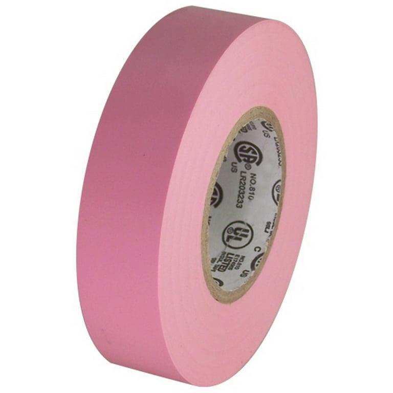 Pink Electrical Tape 3/4 inch x 66 ft Roll 7 Mil (10 Pack)