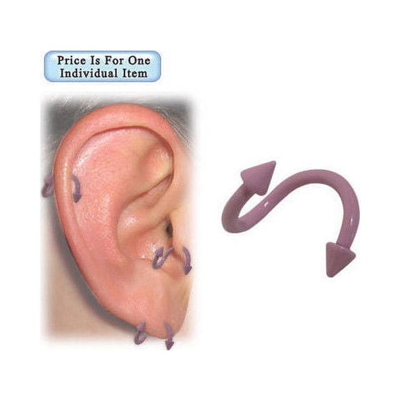 Pink Electro Plated Over Surgical Steel Twister Ring