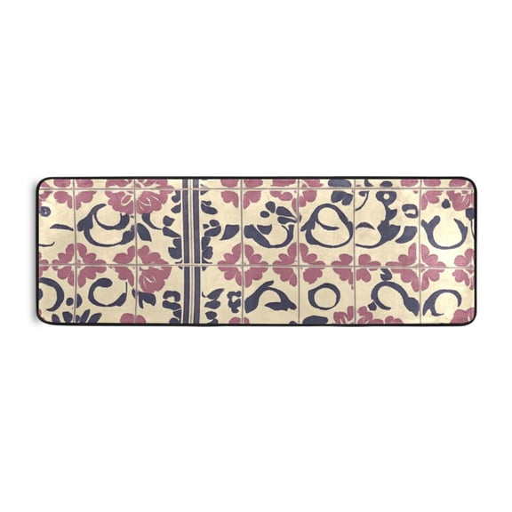 Pink Elements Floral Runner Rug for Hallways Kitchen Non Slip 2'x 6' Washable Hall Carpet for Bedroom Entryway Laundry Room