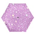 thumbnail image 1 of Pink Elements Pattern Folding Umbrella UV50+ Waterproof Sun Protection Auto Open Close Compact Fiberglass Frame, 1 of 8