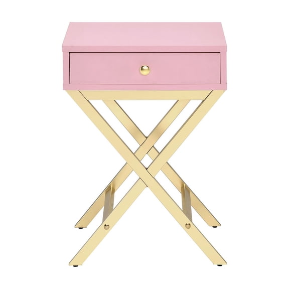 Pink Elements - Rectangular Top and Drawer - Living Room Addition - Sturdy and Versatile