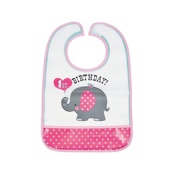 Pink Elephant Baby Bib - Apparel Accessories - 1 Piece