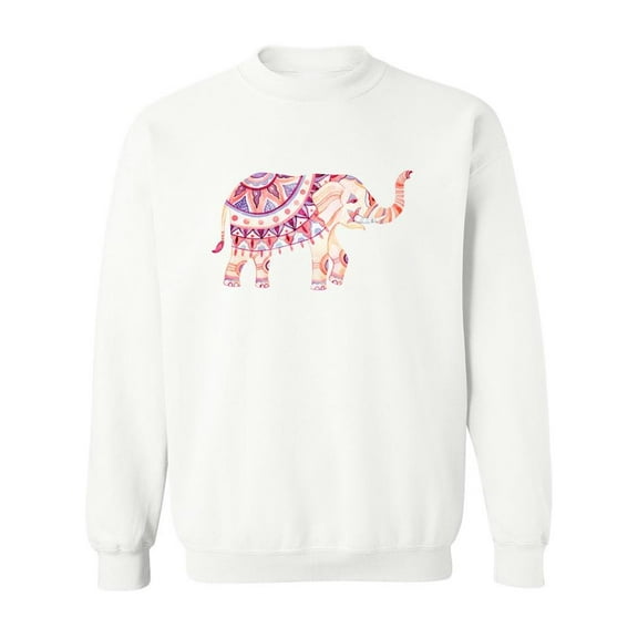 Pink Elephant In Bohemian Style. Sweatshirt Men -Image by Shutterstock, Male 5X-Large