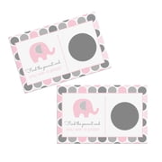 Pink Elephant Scratch Off Game Cards for Baby Shower, Birthday, or Gender Reveal - 28 Pack - Paper Clever Party
