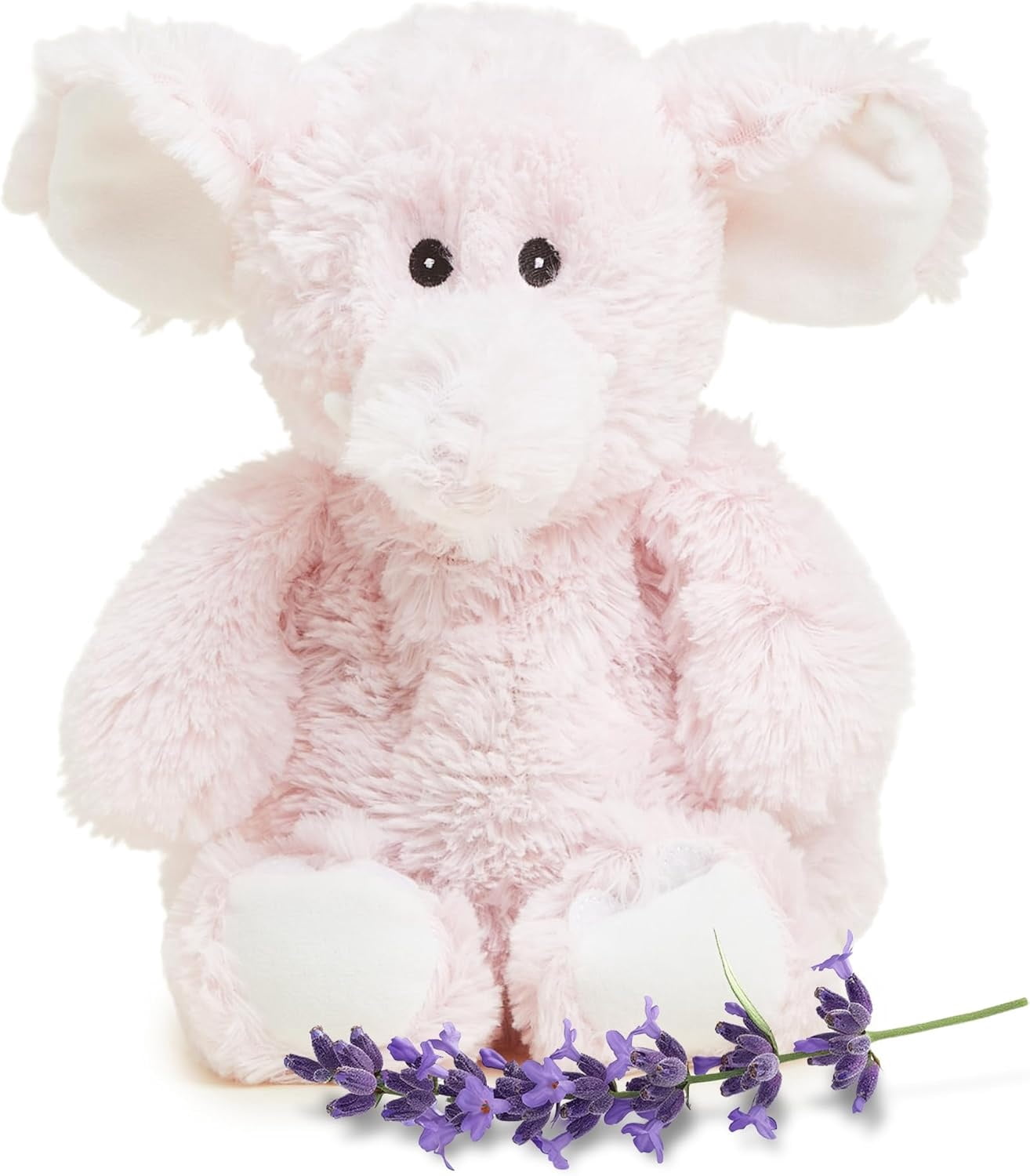 warmies 13” Pink Elephant Stuffed Animal, Microwavable Heated Plushies and Weighted Soft Plush Toys