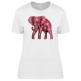 thumbnail image 1 of Pink Elephant With Flowers T-Shirt Women -Image by Shutterstock, Female XX-Large, 1 of 2