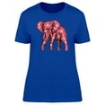 thumbnail image 1 of Pink Elephant With Flowers T-Shirt Women -Image by Shutterstock, Female x-Large, 1 of 2