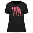 thumbnail image 1 of Pink Elephant With Flowers T-Shirt Women -Image by Shutterstock, Female x-Large, 1 of 2