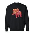 thumbnail image 1 of Pink Elephant With Patterns Sweatshirt Women -Image by Shutterstock, Female 3X-Large, 1 of 4