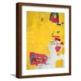 thumbnail image 1 of Art.com Pink Elephant with Fire Engine, 1984 Giclee Print by Jean-Michel Basquiat, Brown Frame Wall Art, 17" x 21", 1 of 5