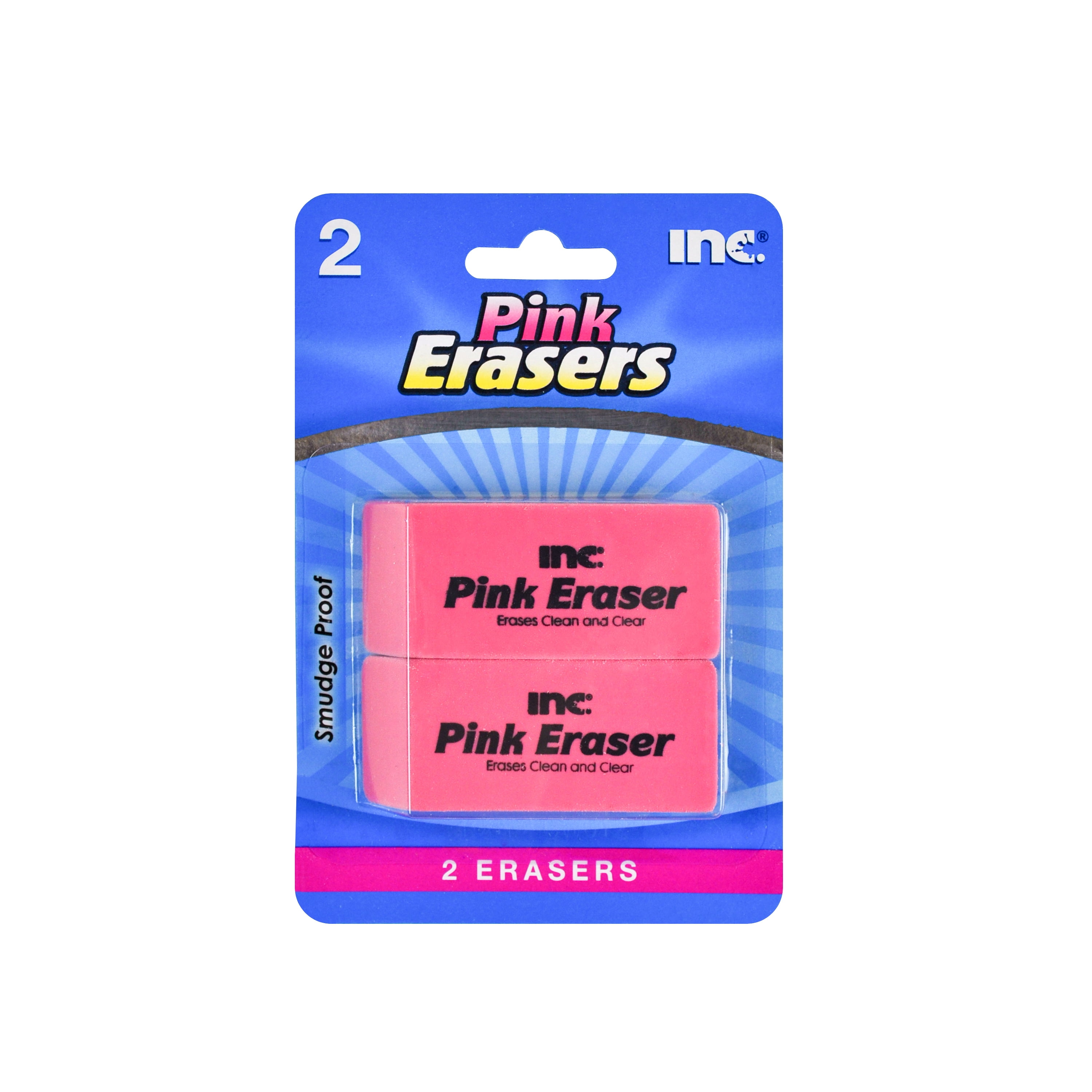 Pink Erasers, 2pk