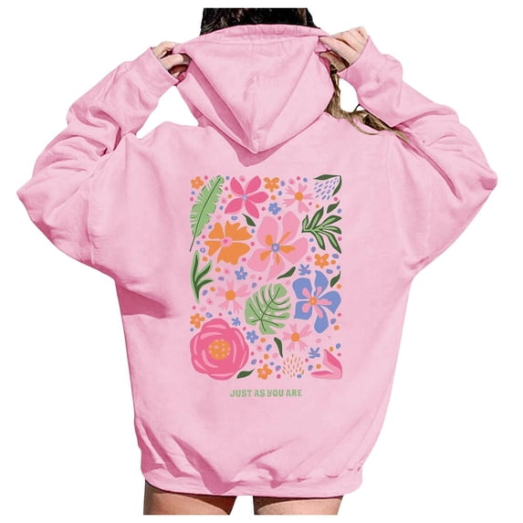 Pink Essentials Hoodie, Polyester Oversized Hoodies for Women, Letter Graphic Print Hoodies for Women New York Oversized Long Sleeve Casual Drawstring Fall Pullover Sweatshirt Tops 5XL