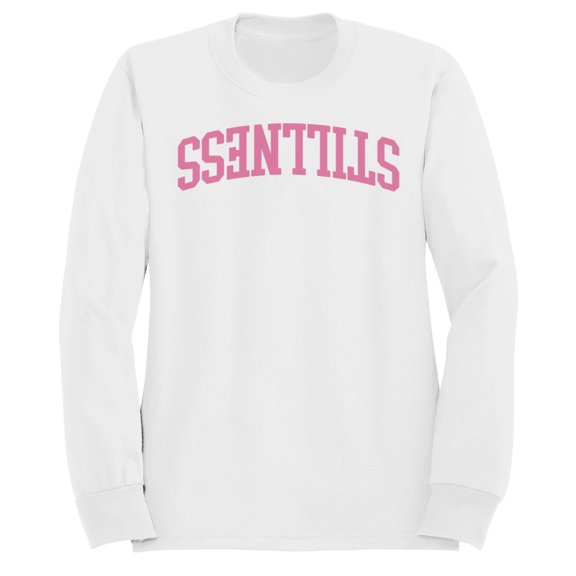 Pink Essentials Mirror Text Men's White Sweatshirt