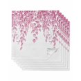 thumbnail image 1 of Pink Eucalyptus Leaves Cloth Napkins Set of 6 Reusable Dinner Napkins, Spring Botanical Leaf Branches Cocktail Napkin Washable Table Napkins for Wedding/Holiday Party/Baby Shower 20"x20", 1 of 7