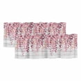 thumbnail image 1 of Pink Eucalyptus Leaves Valances for Windows, Decorative Rod Pocket Window Valance Curtains, Summer Botanical Farmhouse Rustic Wood Short Curtain Drapes for Living Room, 2 Panels, 42" W x 18" L, 1 of 8
