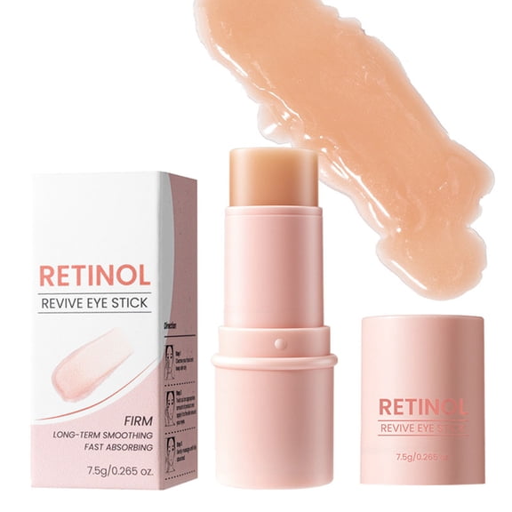Pink Eye Balm Stick,Smoothing Under Eye Balm for Dark Circles, Puffiness,Hydrates & Smooths Fine Lines and Eye Bags,For All Skin Types