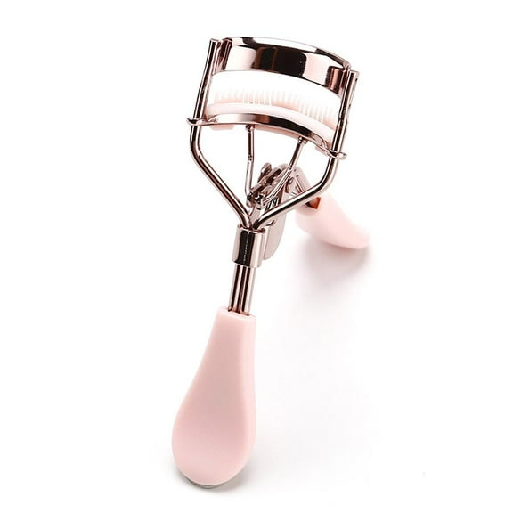 Pink Eyelash Curler with Comb, Professional Curved Design for Natural Lift, Beginner-Friendly Makeup Tool, 4.33 Inch