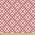 thumbnail image 1 of Ambesonne Pink Fabric by the Yard Upholstery, Horizontal Image with Diamond, 3 Yards, Dark Coral and White, 1 of 4